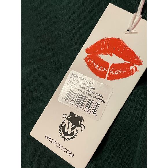 Wildfox Bailey Olive Dirty Martini Jumper Sweatshirt NEW size Medium - Picture 4 of 11